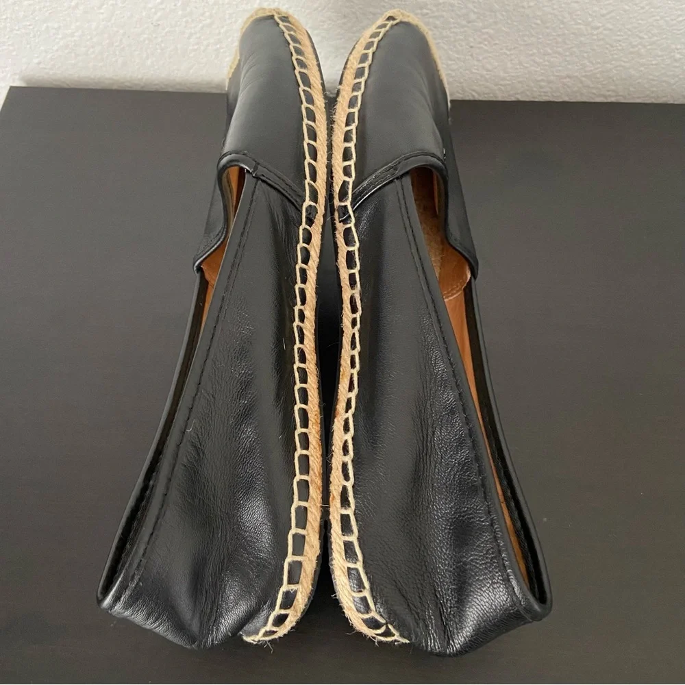 Coach Womens Rhodelle Soft Lambskin Leather Espadrille Flat Loafer Slip On